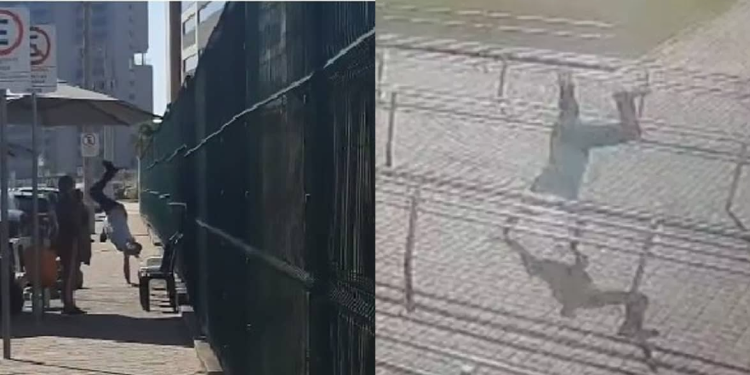 O motorista foi flagrado pelas câmeras de segurança do local. Foto: Reprodução