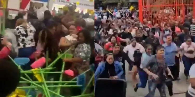 Foi correria e gente caindo pelo caminho. Foto: Reprodução