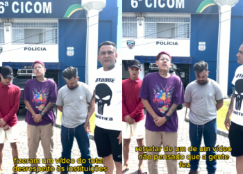 William Barão e os amigos apagaram o vídeo. Foto: Reprodução