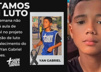 Yan tinha apenas 12 anos e foi atingido na cabeça. Foto: Reprodução