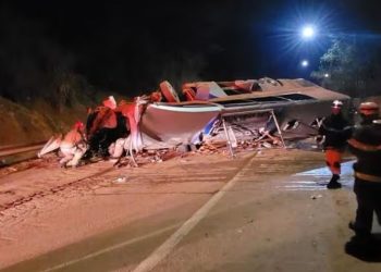 Belo Horizonte/ MG 20/08/2023 Acidente de Ônibus que matou 7 torcedores do Corinthians na Grande BH. Fotos Divulgação- CBM-MG