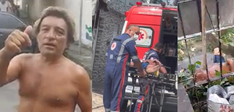 O pedreiro estava fazendo um serviço no quintal de uma casa. Foto: Reprodução