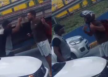 A situação foi tensa, mas era brincadeira. Foto: Reprodução