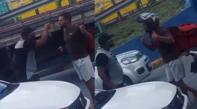 A situação foi tensa, mas era brincadeira. Foto: Reprodução