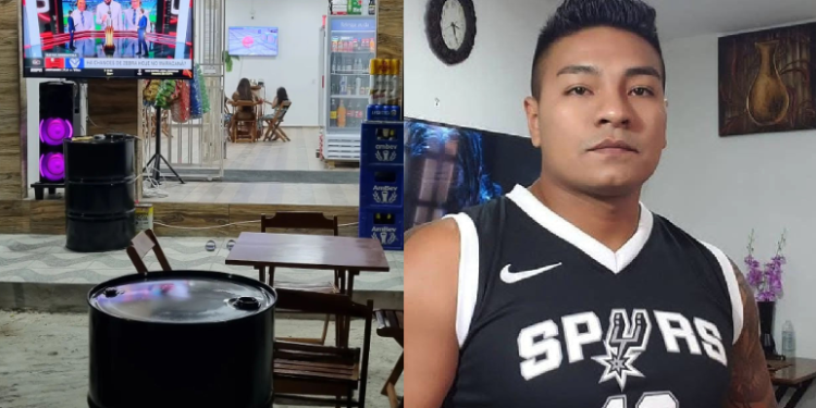 Fotos da rede social do bar mostram vários camburões usados como mesa. Foto: Reprodução