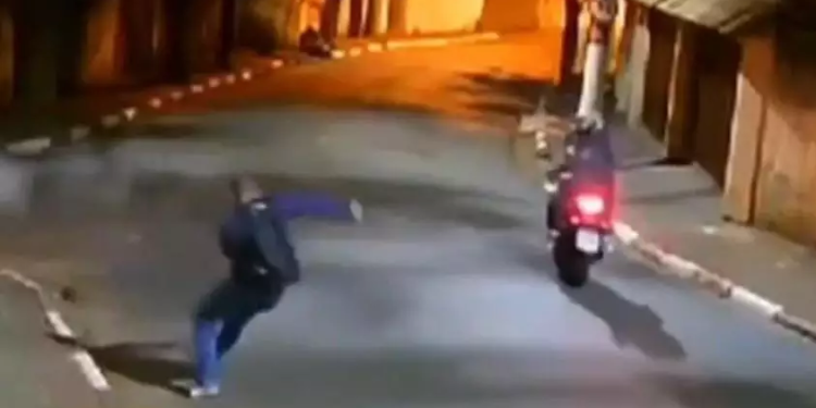 O homem não foi identificado e saiu ileso. Foto: Reprodução