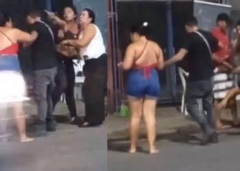 Foi o maior bafafá no meio da rua. Foto: Reprodução