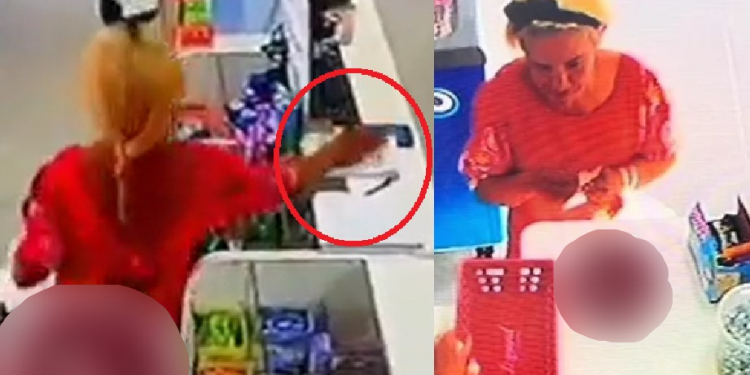 As câmeras de segurança do estabelecimento deram o flagra. Foto: Reprodução