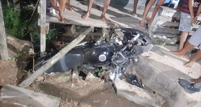 O acidente ocorreu na madrugada. Foto: Reprodução