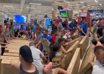 A confusão aconteceu no sábado (12) em Goiânia. Foto: Reprodução