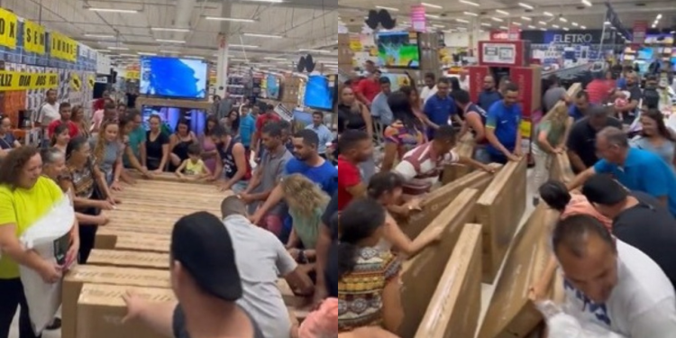 A confusão aconteceu no sábado (12) em Goiânia. Foto: Reprodução