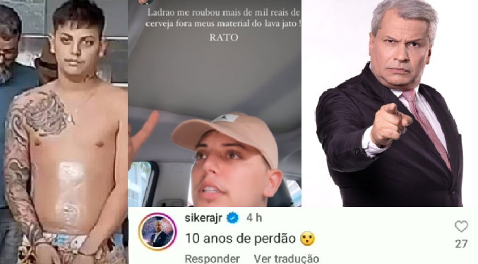 O apresentador resolveu reagir após saber do ocorrido. Foto: Reprodução