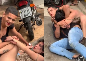 O homem dava golpes na travesti e ela não arregava. Foto: Reprodução