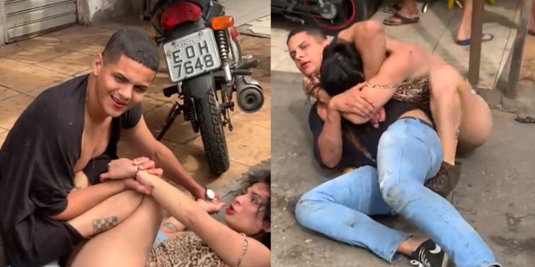 O homem dava golpes na travesti e ela não arregava. Foto: Reprodução