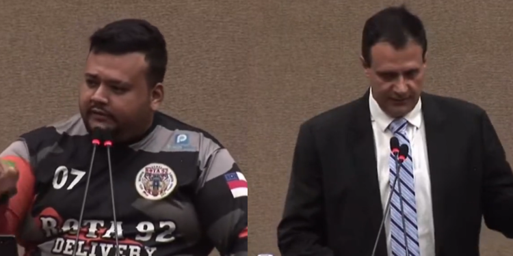 O representante da classe, Kelvin Clay, foi rebatido após a declaração. Foto: Reprodução