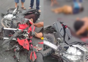 O acidente ocorreu por volta das 10h deste sábado (23). Foto: Reprodução