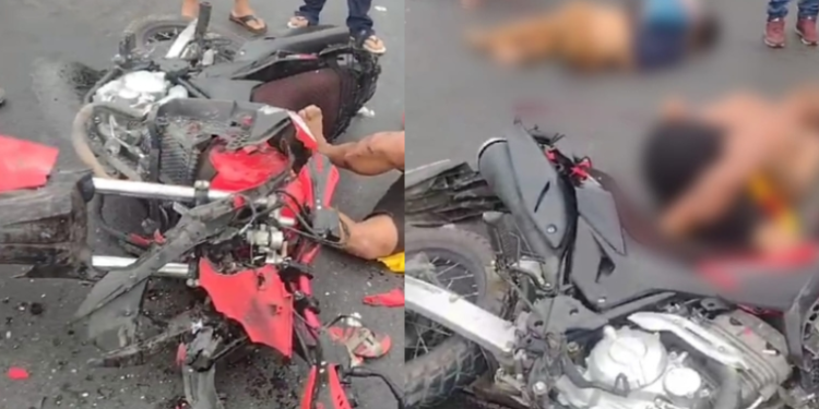 O acidente ocorreu por volta das 10h deste sábado (23). Foto: Reprodução