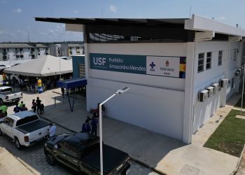 A Unidade de Saúde da Família (USF) Prefeito Amazonino fica no conjunto Viver Melhor 3, Zona Norte de Manaus. Foto: Dhyeizo Lemos e Phil Limma / Semcom