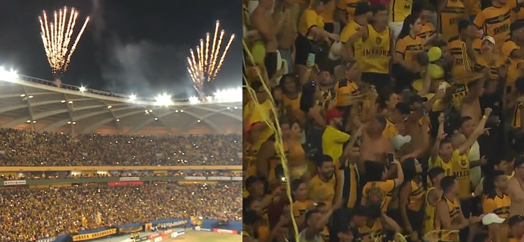 A Arena da Amazônia lotou e torceu muito. Foto: Reprodução/Internet