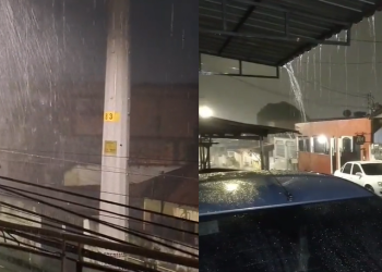 A chuva iniciou por volta das 4h30. Foto: Reprodução