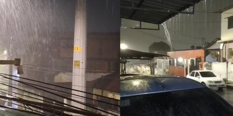 A chuva iniciou por volta das 4h30. Foto: Reprodução
