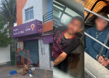 Um dos criminosos acabou agredido. Foto: Reprodução