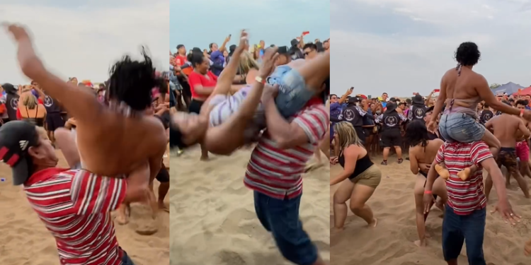 O casal estava com outros participantes dando o seu melhor. Foto: Reprodução