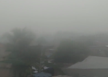 A fumaça voltou a atingir a cidade nesta quinta-feira (12). Foto: Reprodução