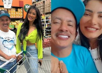 O cantor dono do hit 'Caneta Azul' jura que eles só estavam se conhecendo. Foto: Reprodução