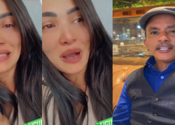 A cirurgiã-dentista apareceu abalada e rebateu as acusações do artista. Foto: Reprodução