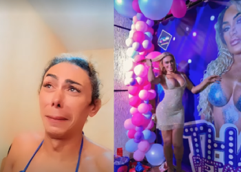 A influenciadora trans não viu como gostaria e caiu no choro. Foto: Reprodução