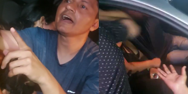 A mulher ainda foi pra cima dele e deu umas porradas. Foto: Reprodução