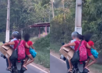 Só faltou levar mais objetos na cabeça! Foto: Reprodução/Instagram