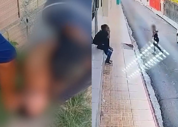 O assalto ocorreu na frente de uma escola. Foto: Reprodução