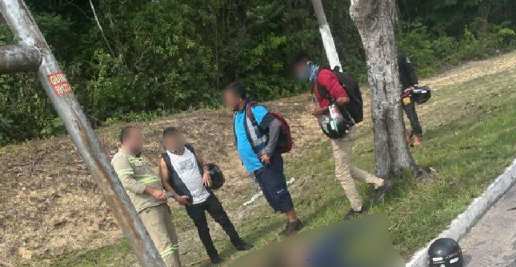 O acidente ocorreu agora nesta tarde de sexta-feira (20). Foto: Reprodução