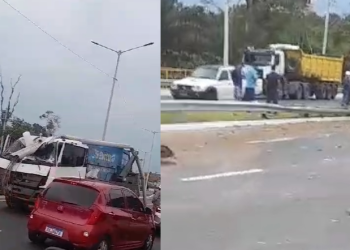 O acidente ocorreu nesta tarde. Foto: Reprodução