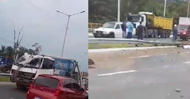 O acidente ocorreu nesta tarde. Foto: Reprodução
