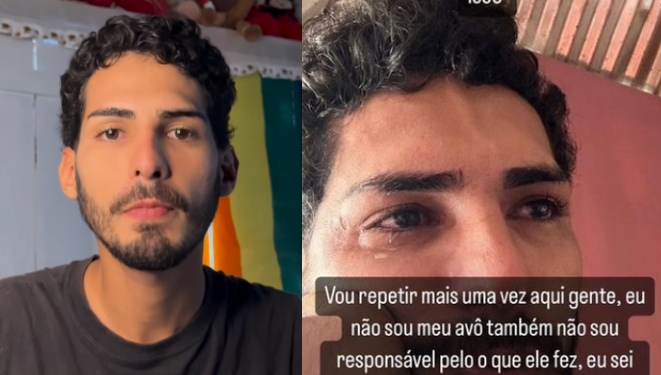 O influenciador disse que não podia ser responsabilizado pelos atos do avô. Foto: Reprodução
