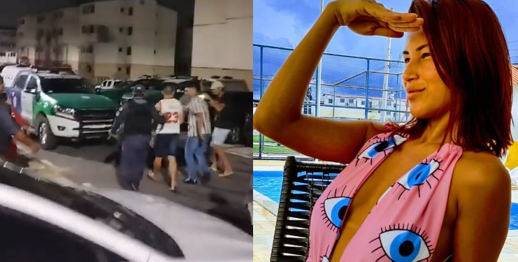 O PM foi preso em flagrante e a vizinhança o chamou de assassino. Foto: Reprodução