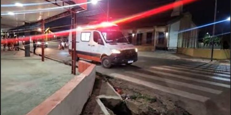 O homem foi socorrido pelo Samu. Foto: Reprodução