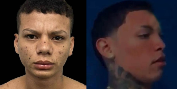 Rener Patrick dos Santos foi preso junto com adolescente, mas 'Lucas' (da esquerda) ainda é procurado. Foto: Divulgação