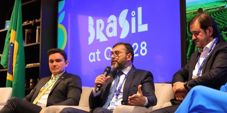 Wilson Lima afirmou que os desafios do Amazonas para avançar na economia sustentável são, principalmente, a proteção do bioma amazônico. Foto: Diego Peres / Secom