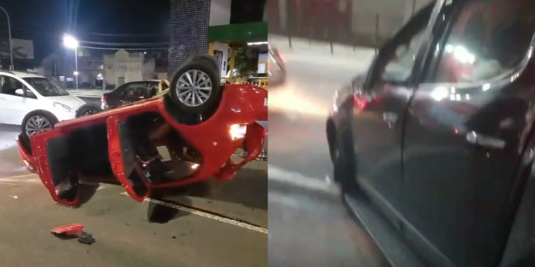 O acidente ocorreu na madrugada. Foto: Reprodução