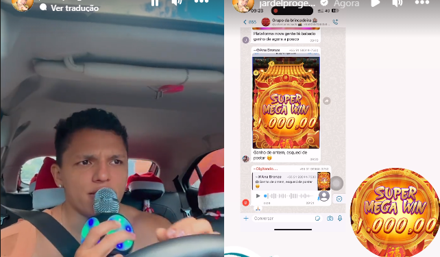 O blogueiro continua divulgando plataformas dos jogos. Foto: Reprodução