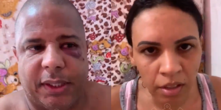 Tanto Marcelinho quanto a mulher casada aparecem no vídeo. Foto: Reprodução