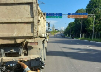 O acidente aconteceu nesta tarde. Foto: Reprodução