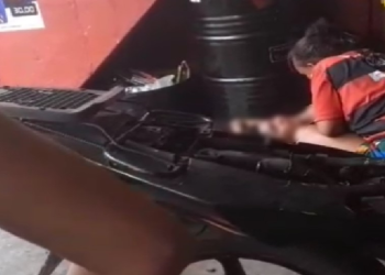 A mulher foi socorrida pelo Samu. Foto: Reprodução