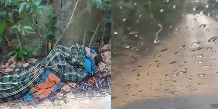 Uma pessoa que passava pelo local acionou a polícia. Foto: Reprodução