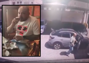 A vítima levantou os braços e depois foi morta. Foto: Reprodução