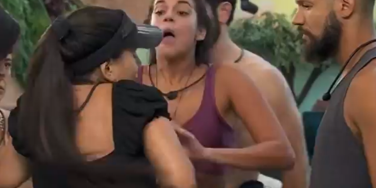 A paraense gritou muito durante a discussão. Foto: Reprodução